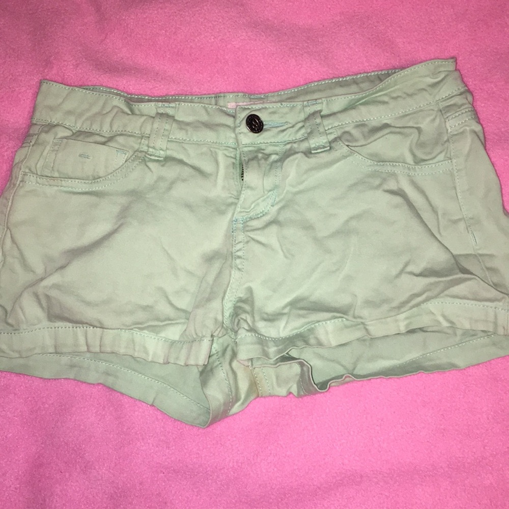 Mint green shorts